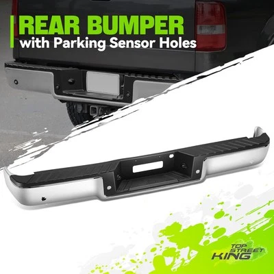 Chrome Rear Bumper Assembly Fleetside w/ Park Sensor Holes for Ford F 150 06-08 - Image 1 of 4