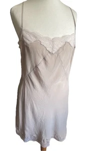 All Saints 100% Silk Lucien Slip Lace Trim Mini Dress Size Lingerie Size UK 12 - Picture 1 of 10