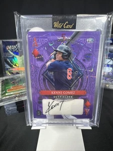 2024 Wild Card 5 Card Draw Kenni Gomez Auto #4/4 Asso di Diamanti RCA Baseball - Foto 1 di 2