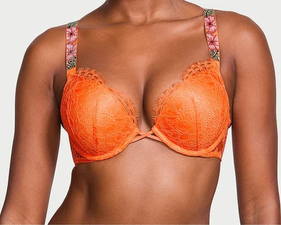 Sujetador Victoria Secret Bombshell Añadir 2 Tazas Sumergir Push Up Nuevo Con Etiquetas Correa Brillante Foto 1 de 3