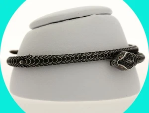 Gucci Ruby Garden Snake Bangle Hinged Bracelet 925 Sterling Silver - Picture 1 of 7