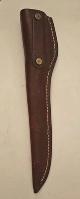 Cuchillo Buck modelo 123, funda de cuero marrón solamente, inserto blanco. Sin cuchillo Foto 1 de 4
