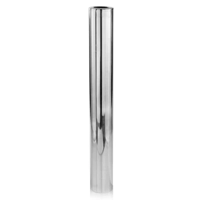 56" Silver Aluminum Cylinder Table Vase - Image 1 of 4