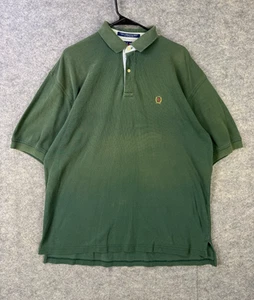 Tommy Hilfiger Polo Shirt Men's Large Green Embroidered Classic Logo - Picture 1 of 7