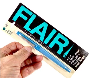 Raro Blister Vintage FLAIR Punta Porosa Pluma Papel Mate Nuevo de Lote Antiguo Original 49¢ - Imagen 1 de 7