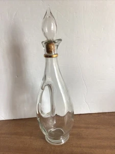 Kleine Klarglas Karaffe mit Griff - Bild 1 von 7