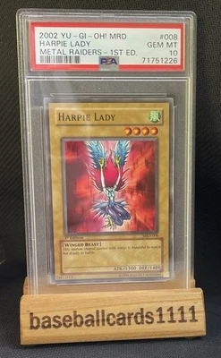 2002 Yu-gi-oh Harpie Lady MRD-008 Metal Raiders 1st Ed PSA 10 GMMT NS - Image 1 of 3