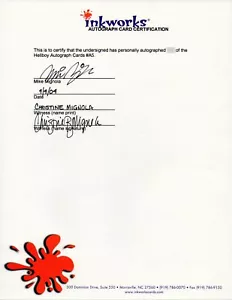 Signed Contract MIKE MIGNOLA Inkworks AUTOGRAPH Card Certification HELLBOY - Picture 1 of 2