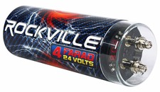 Rockville Rxc4D 4 Farad Digital Car Capacitor Blue Led Voltage Display Power Cap