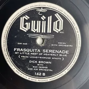 10" 78 RPM-Dick Brown-Memphis in June/Frasquita Serenade/Guild 142 - Imagen 1 de 4