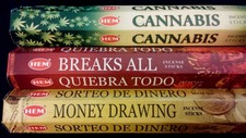 Party Cannabis Breaks All Money Drawing 60 Hem Incense Sticks 3 Scent Gift Set
