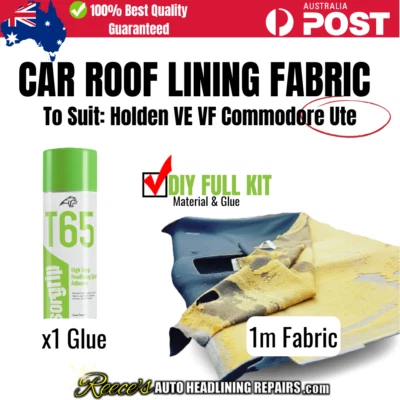 Holden VX VT VY VZ VE VF Roof Lining 1m Fabric + x1 Glue (UTE)(#5 BLACK) - image 1 of 4