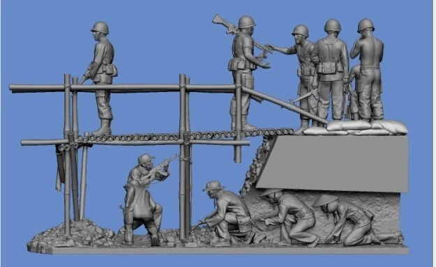 Peddinghaus 3 D Impression 1/72 72F360 Diorama Vietcon Ambush - Photo 1/1