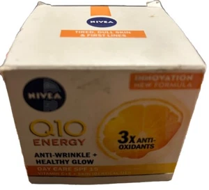 NIVEA Q10 ENERGY Healthy Glow Day Cream SPF15 For All Skin Types 50ml - Picture 1 of 4