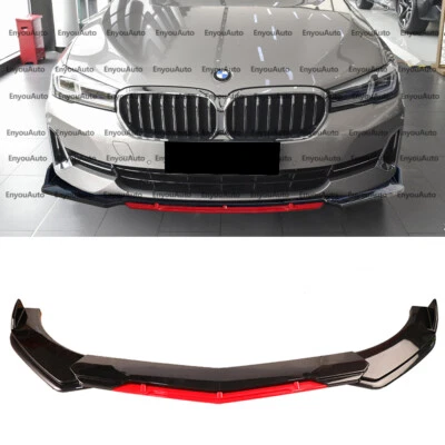 For BMW 640i 650i Coupe Series Front Bumper Lip Spoiler Splitter Gloss Black Red - Image 1 of 4