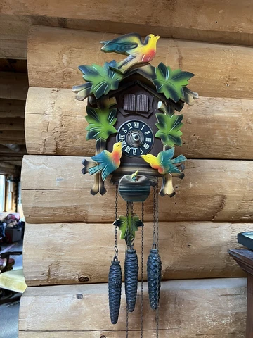 Schmeckenbecher Black Forest Double Doors Musical Cuckoo Clock Bird Wing Flapper Cover
