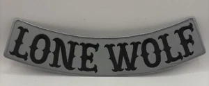 Lone Wolf Patch 11" Size Black on White for Motorcycle Biker Vest Jacket Em - Picture 1 of 5