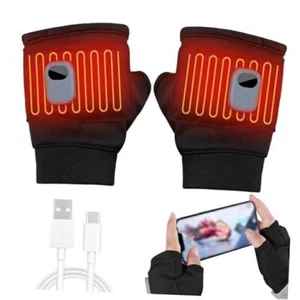 Heated Gloves for Women Rechargeable, Fingerless Rechargeable Heated Gloves, - Picture 1 of 8