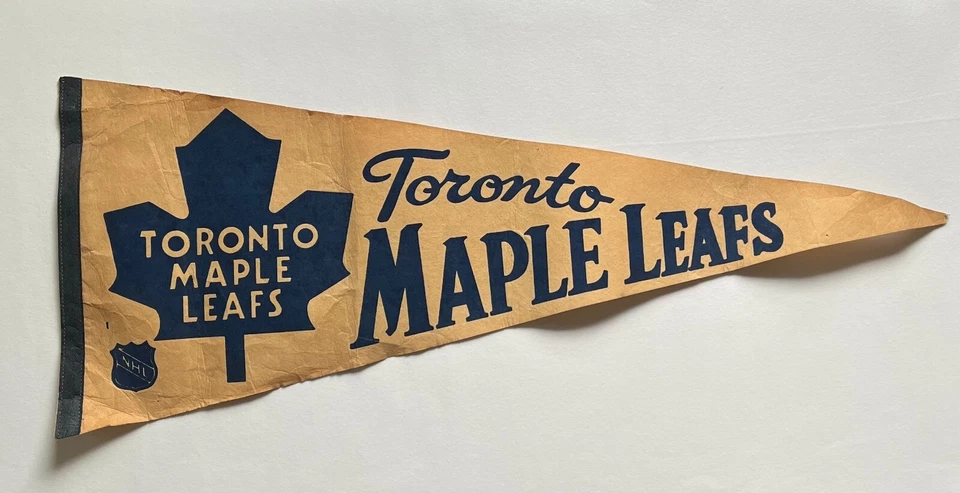 Vintage Toronto Maple Leafs NHL Ice Hockey 1970's Pennant - Image 1 of 4