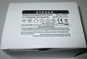 Steger 07-141.0 Beleuchtungstrafo 16 Volt - Der Starke mit 32 VA *NEU/OVP* - Bild 1 von 3