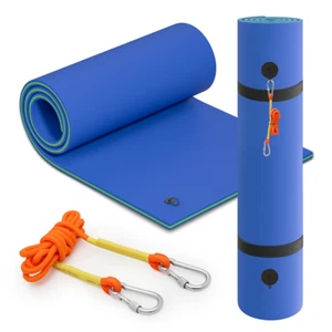 BEZT 12x6 ft Water Floating Mat Foam Pad,Bouncy Tear-Resistant XPE Mat,Blue - Picture 1 of 6