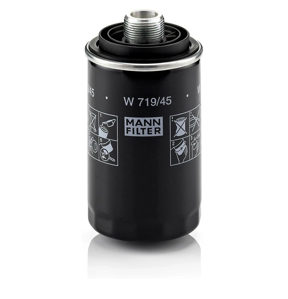 Oil Filter fits Audi A3 A4 TT Q3 Q5 2008-2016 MANN W719/45 (Pack of 6) - Image 1 of 2