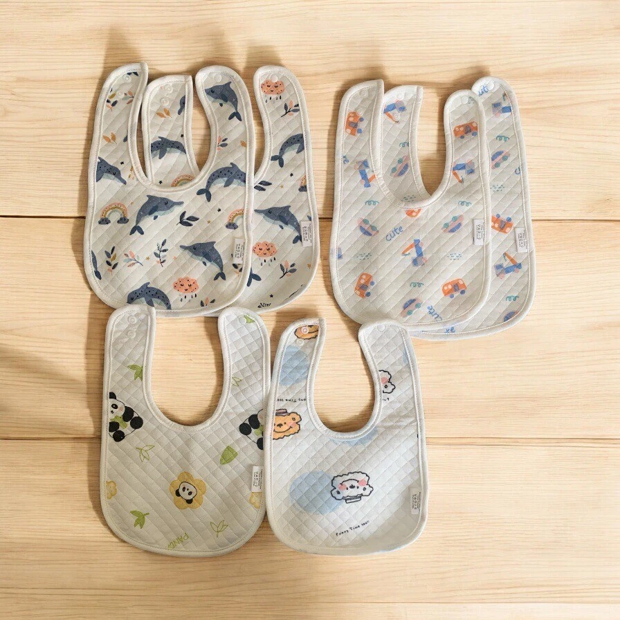 100% хлопок муслин детский / регулируемый нагрудники унисекс [комплект из шести] - Изображение 1 из 1