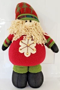 Fabric Styrofoam Wood Fiber Filled Santa Elf Christmas 11" Decoration Figurine - Picture 1 of 24