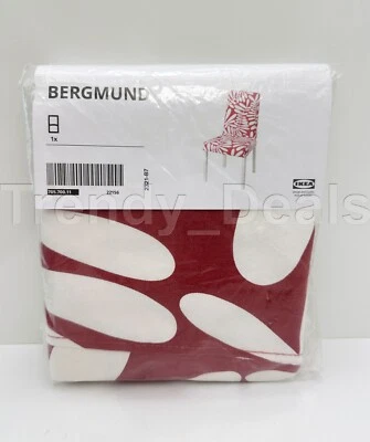 Funda Silla Ikea BERGMUND Roja/Blanca, 100% Algodón, 705.700.11 - Nueva Foto 1 de 3