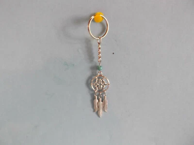 Chaveiros colecionáveis exclusivos de metal 3 pol. apanhador de sonhos com penas - Imagem 1 de 4