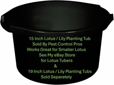 5 Gallon Small 15" Round Lily / Lotus Water Plant Pond Planting Tub Pot Planter - Image 1 of 4