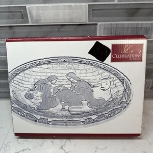 Celebrations by Mikasa Crystal Nativity 9”X7” Placa/Plato Colección Alegría Nuevo en Caja - Imagen 1 de 11