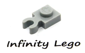 20 LEGO Light Bluish Grey Plate 1 x 1 with Vertical Clip (4085 60897) 20 Pieces - Foto 1 di 2