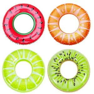 Fruits Swimming Floats Inflatable Pool Raft Float Swim Ring For Kids Adults - Picture 1 of 16