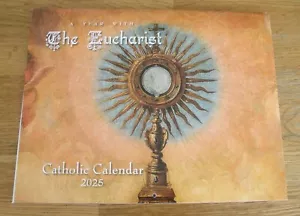 Nuovo Calendario Cattolico Santa Comunione Festa Eucaristica 2025 Mensile Parete - Foto 1 di 18