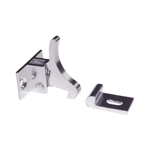 Extra Heavy Duty Elbow Latch Cabinet Door / Window Catch - Nickel, with screws - Picture 1 of 2