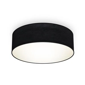 Deckenlampe Stoff schwarz Textilschirm Deckenleuchte Wohnzimmer Schlafzimmer E27 - Bild 1 von 8