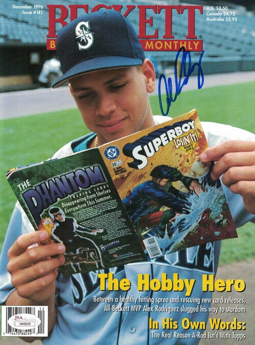 Alex Rodriguez Autographed Seattle Mariners 1996 Beckett Monthly Dec JSA 15539 - Image 1 of 1