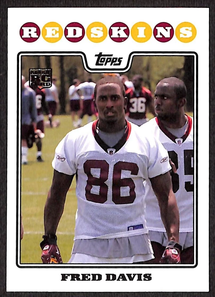 Fred Davis 2008 Topps Rookie Card 379 Washington Redskins USC Trojans - Image 1 of 1