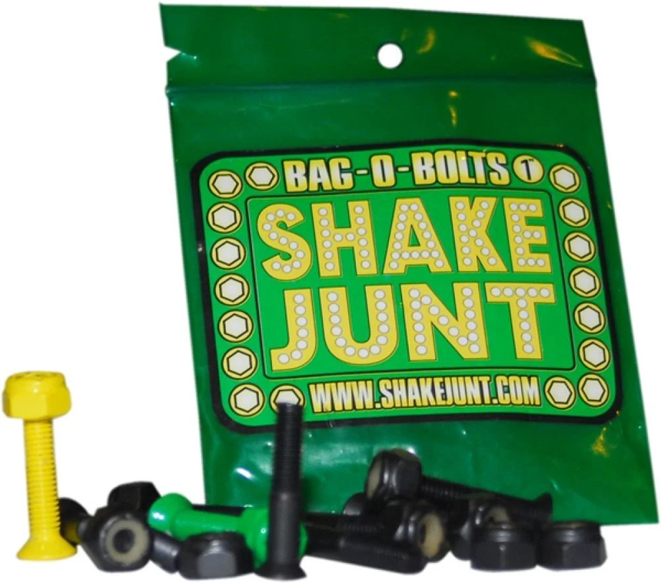 Shake Junt Bag O Bolts Negro Verde Amarillo 1" (allen) 1 juego de accesorios para skateboarding Foto 1 de 1
