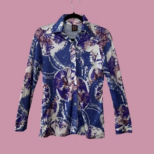 Vintage Psychedelic Dagger Collar Shirt - Picture 1 of 7