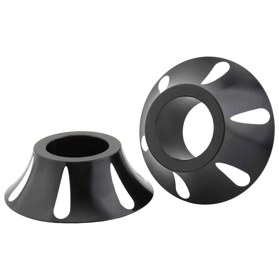 2x espaciadores de rueda de eje delantero cónico negro + blanco para Harley Road King Electra Glide Foto 1 de 4