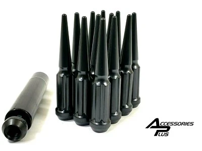24 шт. ЧЕРНЫЕ ШЛИЦЕВЫЕ ЗАЖИМНЫЕ ГАЙКИ GMC 1500 С КЛЮЧОМ ГНЕЗДА # AP-5654BK-SPIKE - Изображение 1 из 2