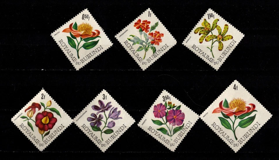 Burundi Sc #126-33 MNH 1965 IMPERFORADOS satélites ITU espacio Foto 1 de 1