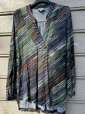 Lynn Ritchie Silver Poly Blend Майка с Длинным Рукавом / Туника Размер S - Изображение 1 из 2