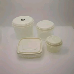 VTG Rubbermaid Servin' Saver Round Square #1 6 7 8 Storage Container Nesting SET - Picture 1 of 23
