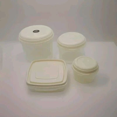 VTG Rubbermaid Servin' Saver Round Square #1 6 7 8 Storage Container Nesting SET - Image 1 of 4