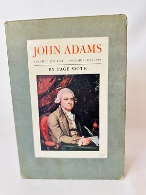 Vintage 1962 JOHN ADAMS by Page Smith History Books Box Set 2 VOLUMES Slipcase - Image 1 of 4