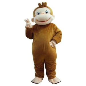 George Monkey Mascot Costume Clothing Halloween Party game Fancy Dress Adults A+ - Picture 1 of 4