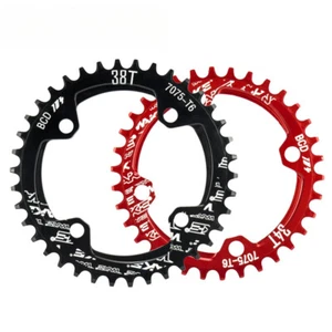 104BCD Round Narrow Wide Chainring MTB Bicycle 32 34 36 38T Crankset Parts - Picture 1 of 24